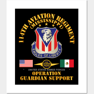 Guardian Support - 114th Aviation Regiment w Border Patrol Posters and Art